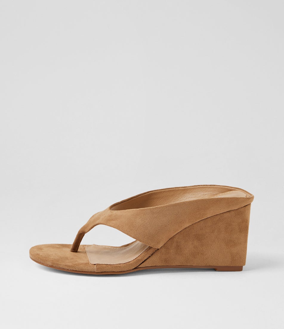 Sera Wheat Microsuede Sandals