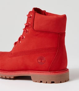 6 PREMIUM ICON BOOT WOMEN'S MEDIUM RED NUBUCK