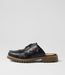 NOREEN MULE SHOE TM BLACK FULL GRAIN LEATHER