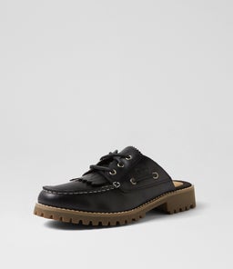 NOREEN MULE SHOE TM BLACK FULL GRAIN LEATHER
