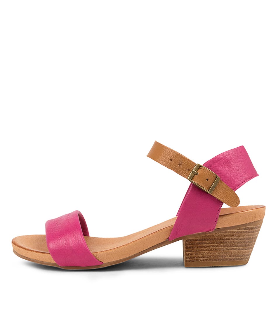 Buy Top End Control Fuchsia Dk Tan Heeled Sandals online with free shipping