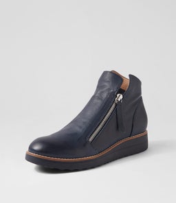 OHMY NAVY NAVY SOLE LEATHER