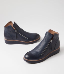 OHMY NAVY NAVY SOLE LEATHER