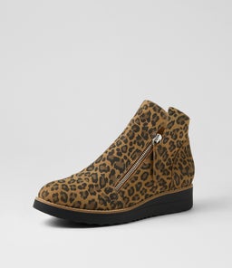OHMY CAMEL LEOPARD BLACK SOLE SUEDE