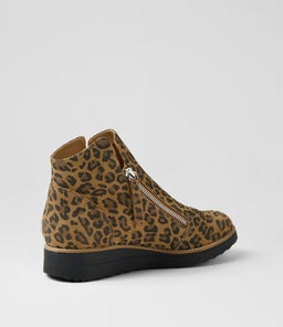 OHMY CAMEL LEOPARD BLACK SOLE SUEDE