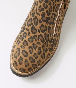 OHMY CAMEL LEOPARD BLACK SOLE SUEDE
