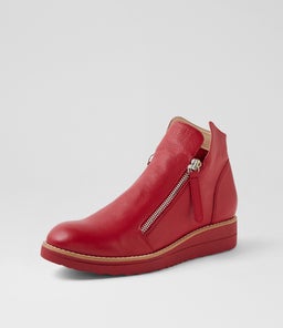 OHMY DK RED RED SOLE LEATHER