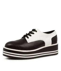 SELDON BLACK WHITE LEATHER