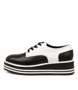 SELDON BLACK WHITE LEATHER