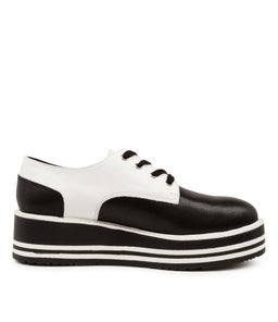 SELDON BLACK WHITE LEATHER