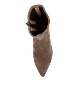 AUSTON TO TAUPE STRETCH MICROSUEDE