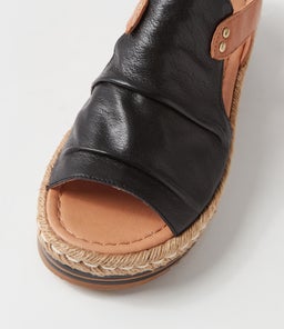 ALORA DJTO BLACK DK TAN LEATHER