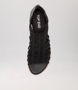 GOYLA TO BLACK BLACK SOLE ELASTIC LEATHER
