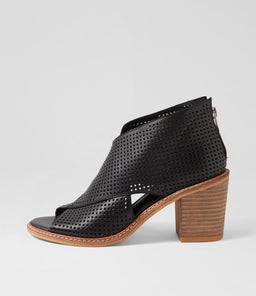 GREECA TO BLACK NATURAL HEEL LEATHER