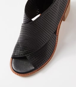 GREECA TO BLACK NATURAL HEEL LEATHER