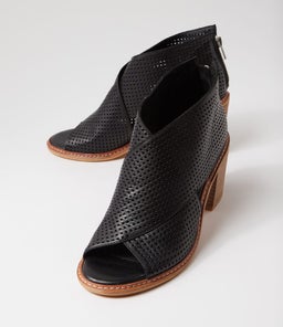GREECA TO BLACK NATURAL HEEL LEATHER