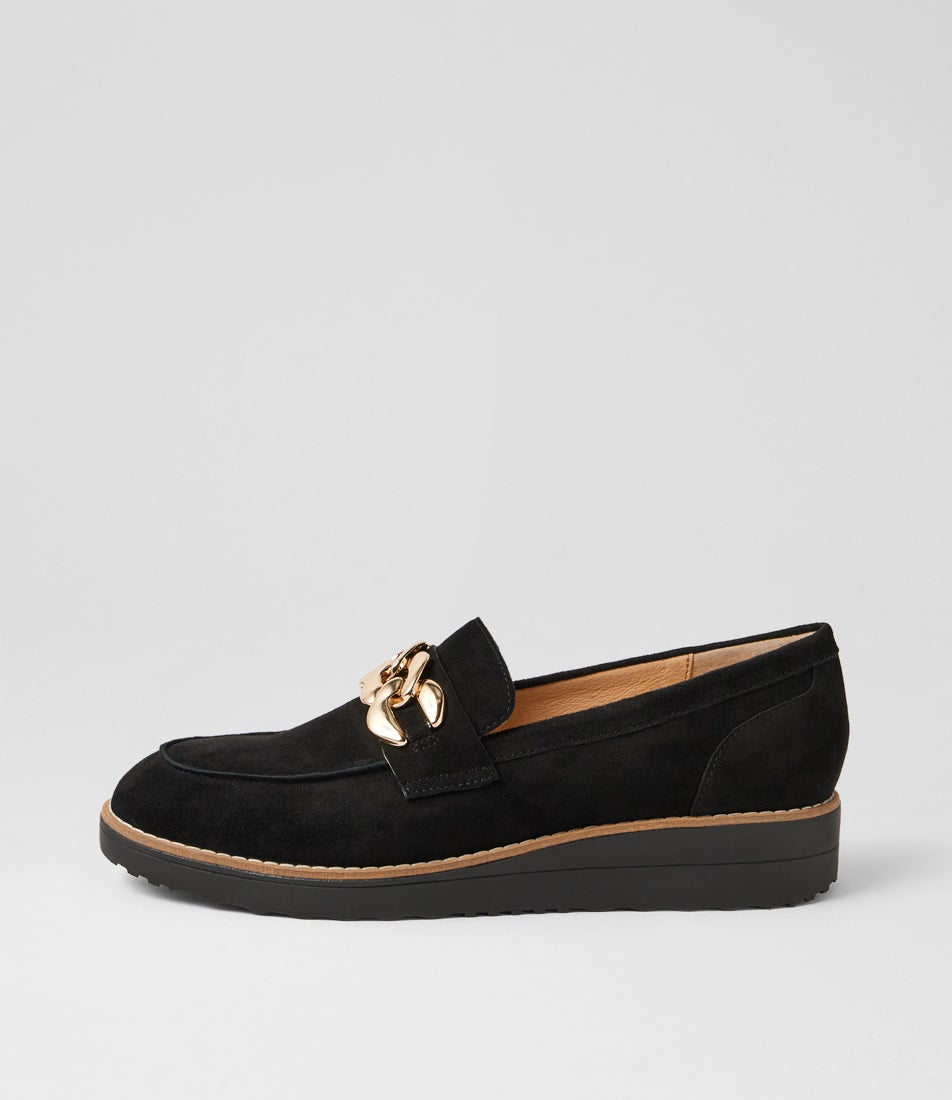 Ozama Black Suede Loafers