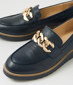 OZAMA TO NAVY NAVY SOLE LEATHER