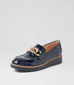 OZAMA TO NAVY NAVY SOLE PATENT LEATHER