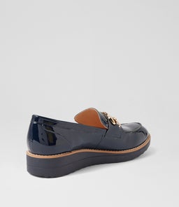OZAMA TO NAVY NAVY SOLE PATENT LEATHER