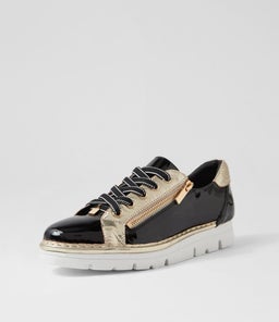 ELOS TO BLACK PALE GOLD PATENT LEATHER