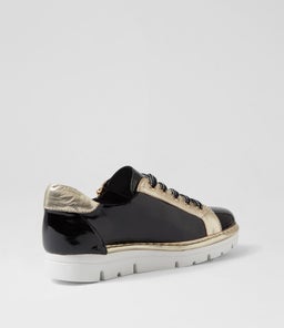 ELOS TO BLACK PALE GOLD PATENT LEATHER