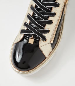 ELOS TO BLACK PALE GOLD PATENT LEATHER