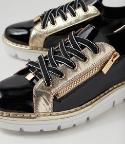 ELOS TO BLACK PALE GOLD PATENT LEATHER