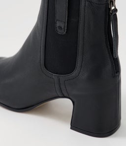 FETHER TO BLACK LEATHER ELASTIC