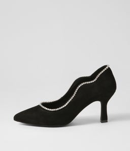 LIDDOL TO BLACK SILVER SUEDE JEWELS