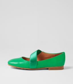 MAIRI TO BRT EMERALD METALLIC LEATHER ELASTIC