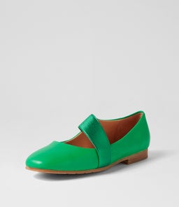 MAIRI TO BRT EMERALD METALLIC LEATHER ELASTIC