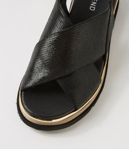 ULRIKA TO BLACK LIZARD LEATHER