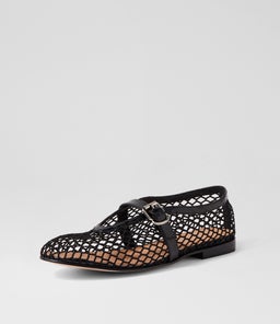 WALAIA TO BLACK BLACK PATENT MESH