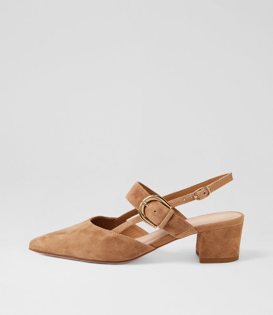 Asten Light Choc Suede Heels Asten Light Choc Suede Heels