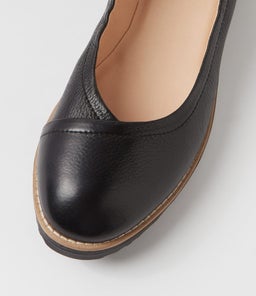 OXSSON TO BLACK BLACK SOLE TUMBLE LEATHER
