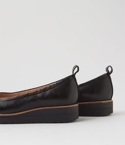 OXSSON TO BLACK BLACK SOLE TUMBLE LEATHER