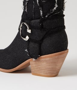 DAYA TO BLACK DENIM FABRIC