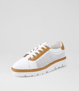 EXRA TO WHITE DK TAN LEATHER