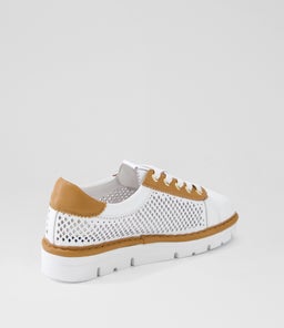 EXRA TO WHITE DK TAN LEATHER
