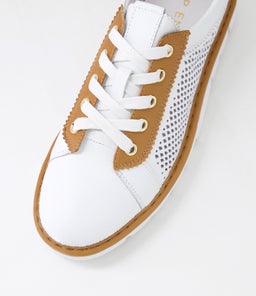 EXRA TO WHITE DK TAN LEATHER