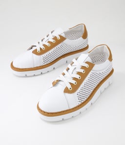EXRA TO WHITE DK TAN LEATHER