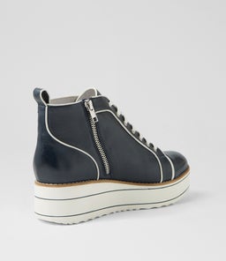 NIRRA TO NAVY WHITE LEATHER PATENT