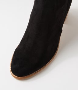 TIRRY TO BLACK NATURAL HEEL STRETCH MICROSUEDE