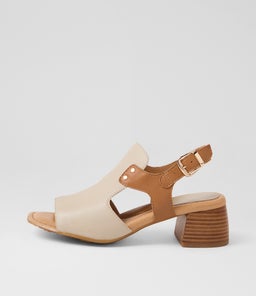 Franko Almond Dark Tan Leather Sandals Franko Almond Dark Tan Leather Sandals