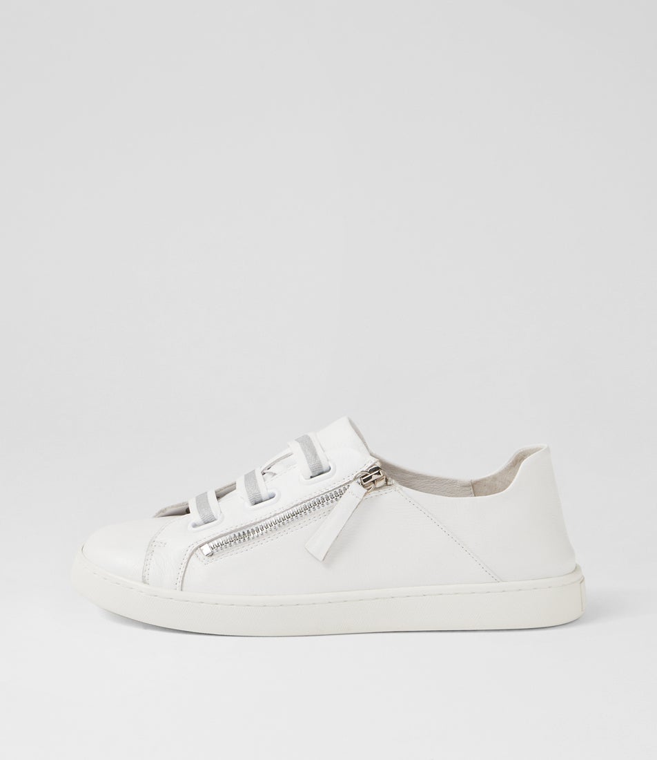 Natilee White Leather Sneakers