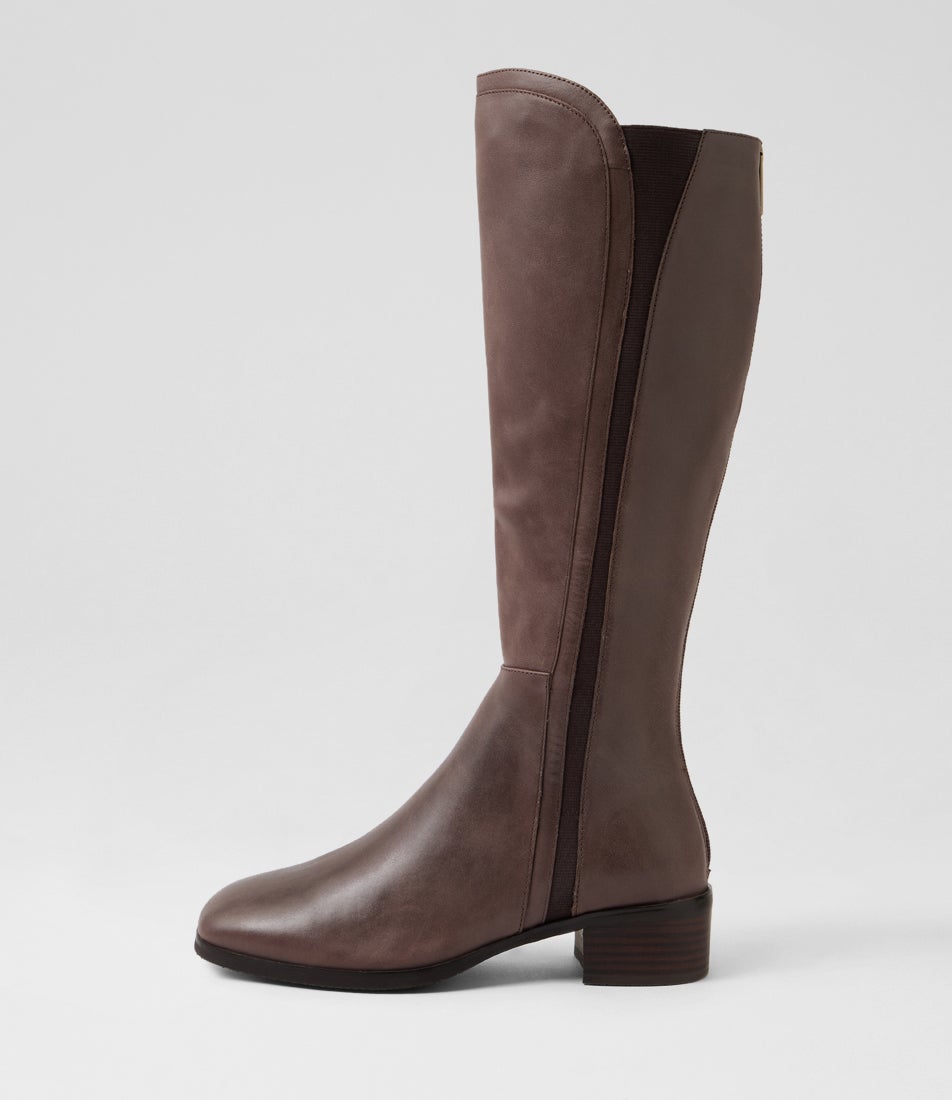 Otley Cocoa Choc Leather Knee High Boots