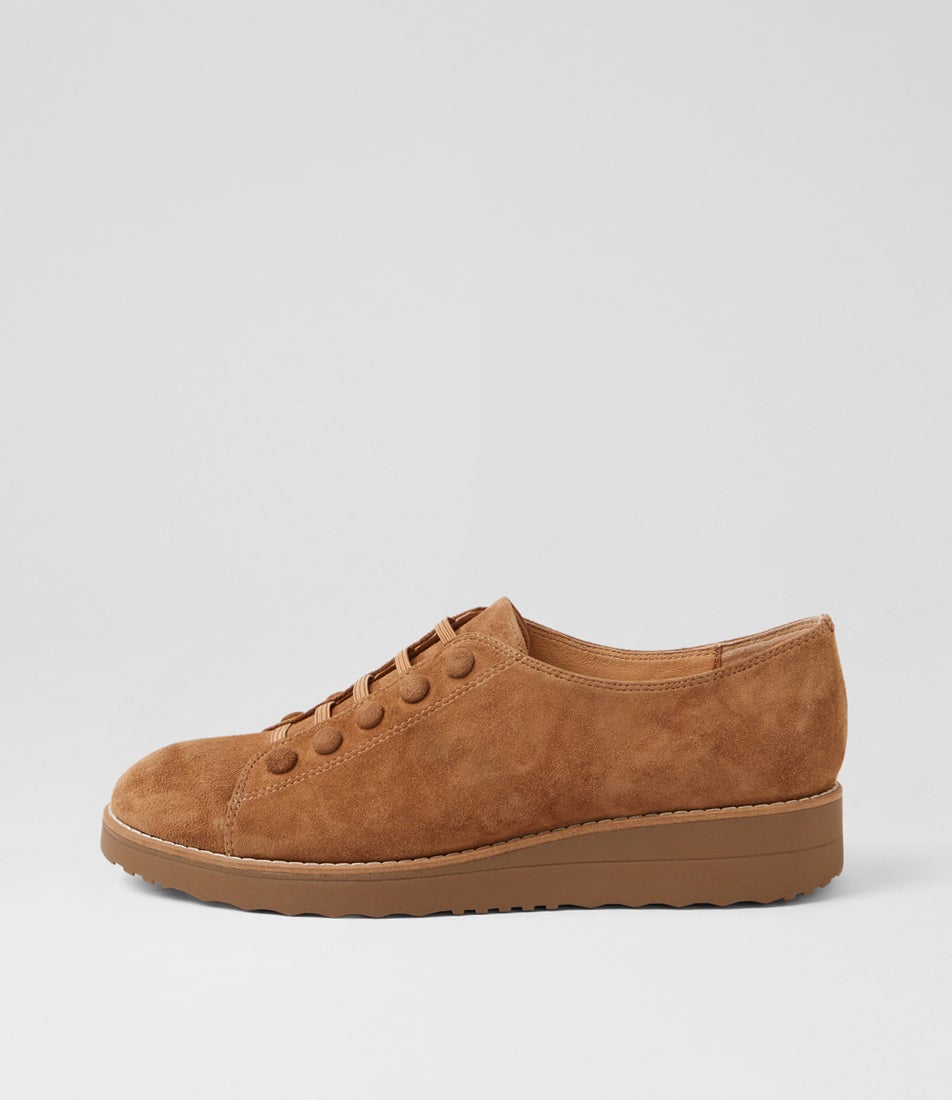 Onava Light Choc Suede Flat Shoes