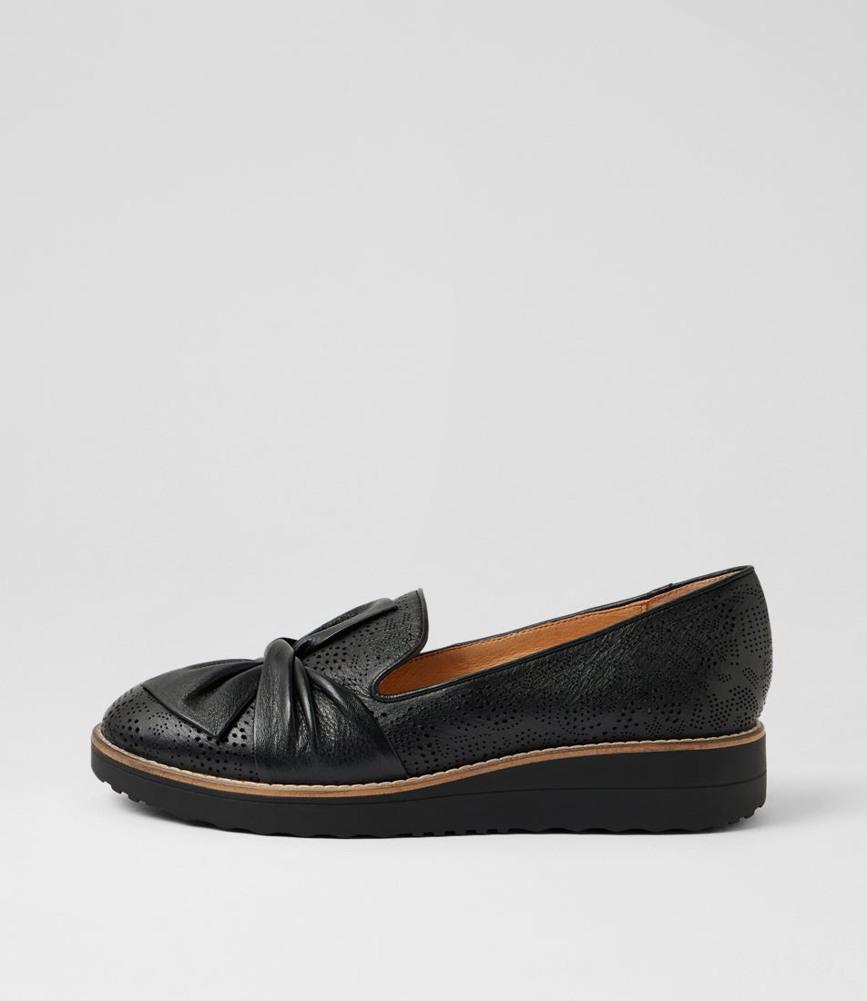 Okera Black Leather Loafers