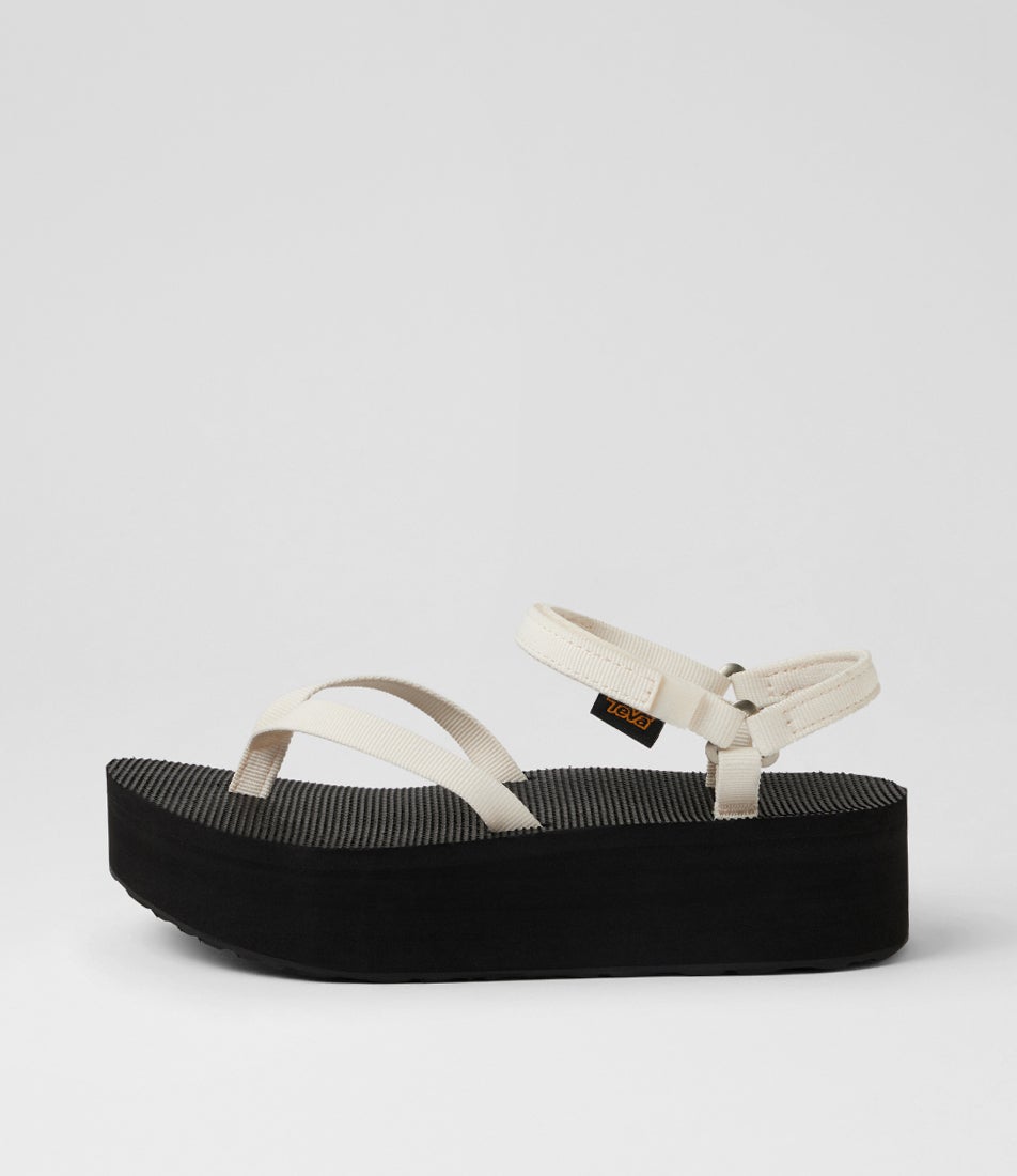 W Flatform Sandal Slim Coconut Milk Fabric Platform Sandals